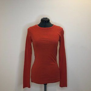M J Crew Orange Long Sleeved Shirt